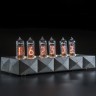 Серые часы с неоновыми лампами «Сатурн-Б» (ИН-14)