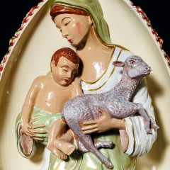 Расписное деревянное яйцо «Богородица с младенцем» — православный интернет магазин