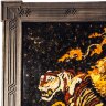Декоративная картина «Тигр» из янтаря и ценных пород дерева