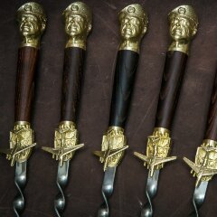 Подарочные шампуры «ВДВ» с художественным литьём