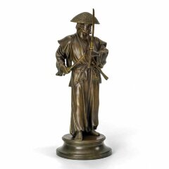 Скульптурная статуэтка «Самурай с двумя мечами» в подарок мужчине