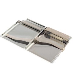 Портсигар карманный на 20 сигарет «Голубой апатит» с зажигалкой в подарок девушке