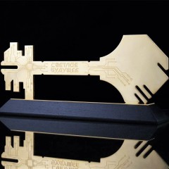 Корпоративный подарок «Ключ перспектив» с лазерной гравировкой