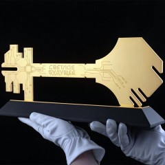 Корпоративный подарок «Ключ перспектив» с лазерной гравировкой