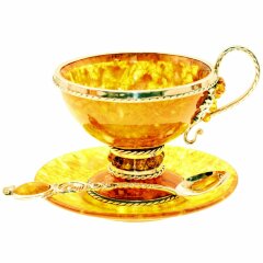 Чайный набор из янтаря «Виноград» 