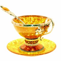 Чайный набор из янтаря «Виноград» 
