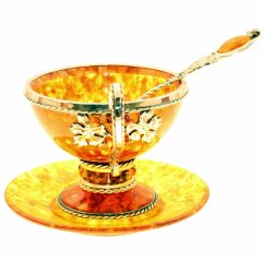 Чайный набор из янтаря «Виноград» 