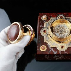 Настольная печать «Яшма» в подарок руководителю