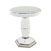 Белый кофейный столик «SIDNEY» с кристаллами SWAROVSKI