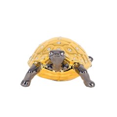 Позолоченная статуэтка «Черепаха» с камнями СВАРОВСКИ