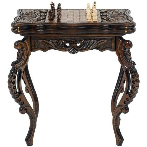 Резной шахматный стол «Венеция» с нардами