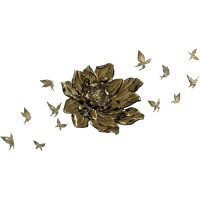 Настенное декоративное панно «Бабочки» золотого цвета