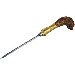 Красивая резная трость «Гризли» с клинком