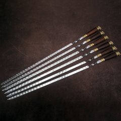 Подарочные шампуры «Волк» с художественным литьём