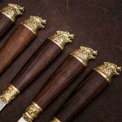 Подарочные шампуры «Волк» с художественным литьём