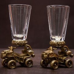 Рюмки лафитники для водки «Квадроцикл» с фигурками