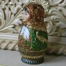Красная деревянная «Матрёшка» с художественной росписью