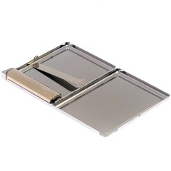 Портсигар металлический на 10 сигарет «Голубой апатит» с зажигалкой в подарок подруге