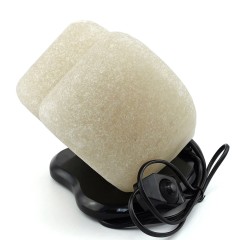 Настольный светильник из каменной соли «Сердце» зелёного свечения