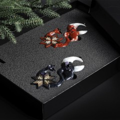 Новогодний набор «Лиса» из 2-х ёлочных игрушек в подарок к новому году