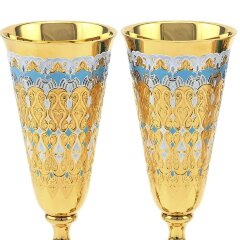 Подарочный набор бокалов для вина «Лазурит» с подносом на 6 персон