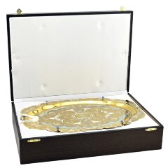 Подарочный набор бокалов для вина «Лазурит» с подносом на 6 персон