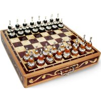 Подарочные шахматы из янтаря «Эксклюзив» с фигурами