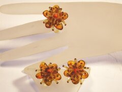 Комплект из янтаря «Коралловое лето»