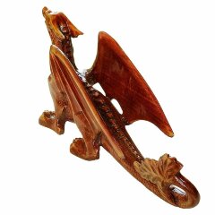 Подарочный нож «Дракон» на резной подставке