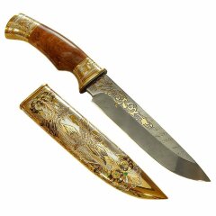 Подарочный нож «Дракон» на резной подставке