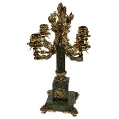 Бронзовый канделябр «Купидон» 4-х рожковый