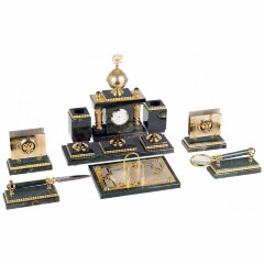 Настольный набор органайзер «Держава» из камня нефрит