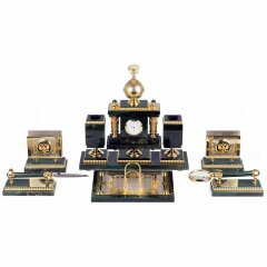 Настольный набор органайзер «Держава» из камня нефрит