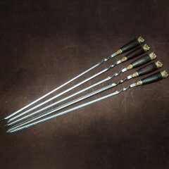 Подарочные шампуры «Рысь» с художественным литьём