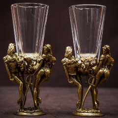 Рюмки лафитники для водки «Девы» с фигурками