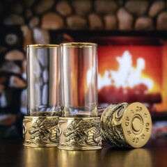 Подарочный набор из 3-х стопок патрон для водки «Дракон» — как символ 2024 года