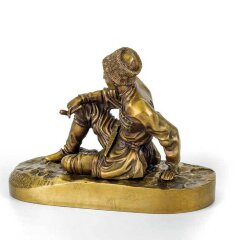 Бронзовая статуэтка «Черкес с трубкой» в подарок коллекционеру