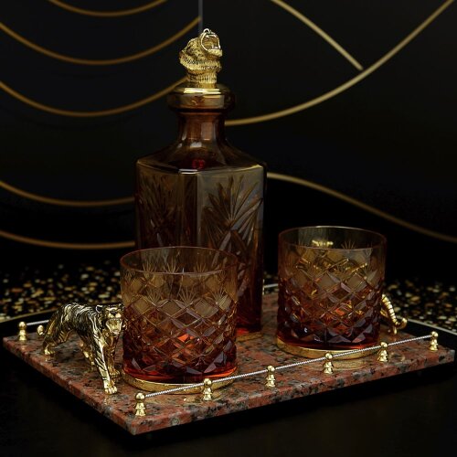Набор бокалов для виски «Тигр» в подарок мужчине