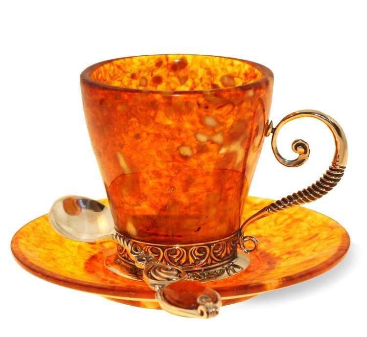Кофейная чашка из янтаря «Антик» 