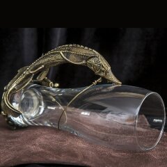 Подарочный бокал для пива «Осётр» с художественной фигуркой