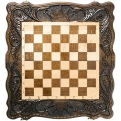 Резные шахматы «Корона» с нардами