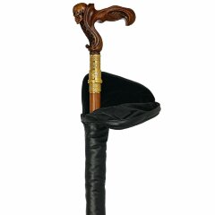 Красивая резная трость «Череп» с клинком