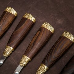 Оригинальные шампуры «Герб России» с деревянной рукоятью