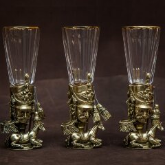Рюмки лафитники для водки «Гусары» с фигурками