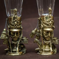 Рюмки лафитники для водки «Гусары» с фигурками