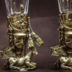 Рюмки лафитники для водки «Гусары» с фигурками