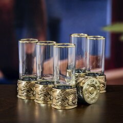 Подарочный набор из 6-ти стопок патрон для водки «Дракон» — как символ 2024 года