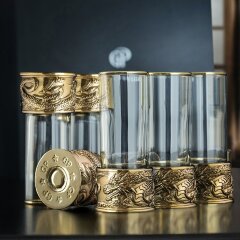 Подарочный набор из 6-ти стопок патрон для водки «Дракон» — как символ 2024 года