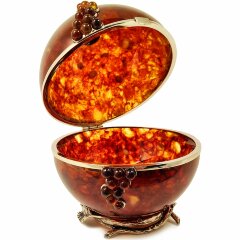 Подарочная шкатулка из янтаря «Гранат» в подарок подруге