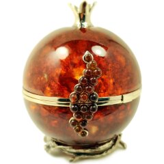 Подарочная шкатулка из янтаря «Гранат» в подарок подруге